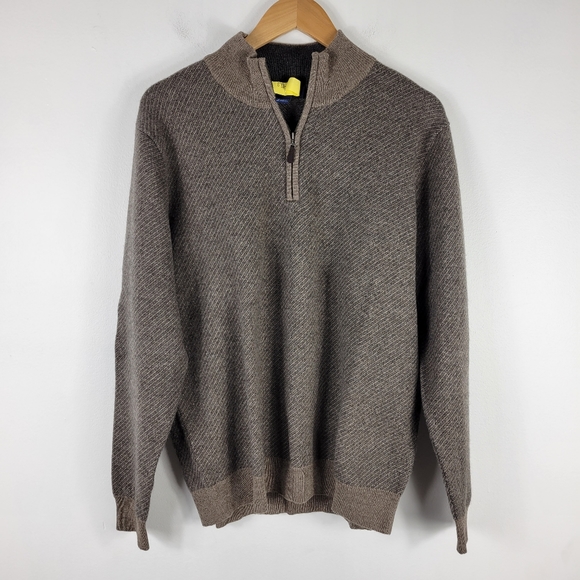 Brookmore Cashmere Quarter Zip Pullover 